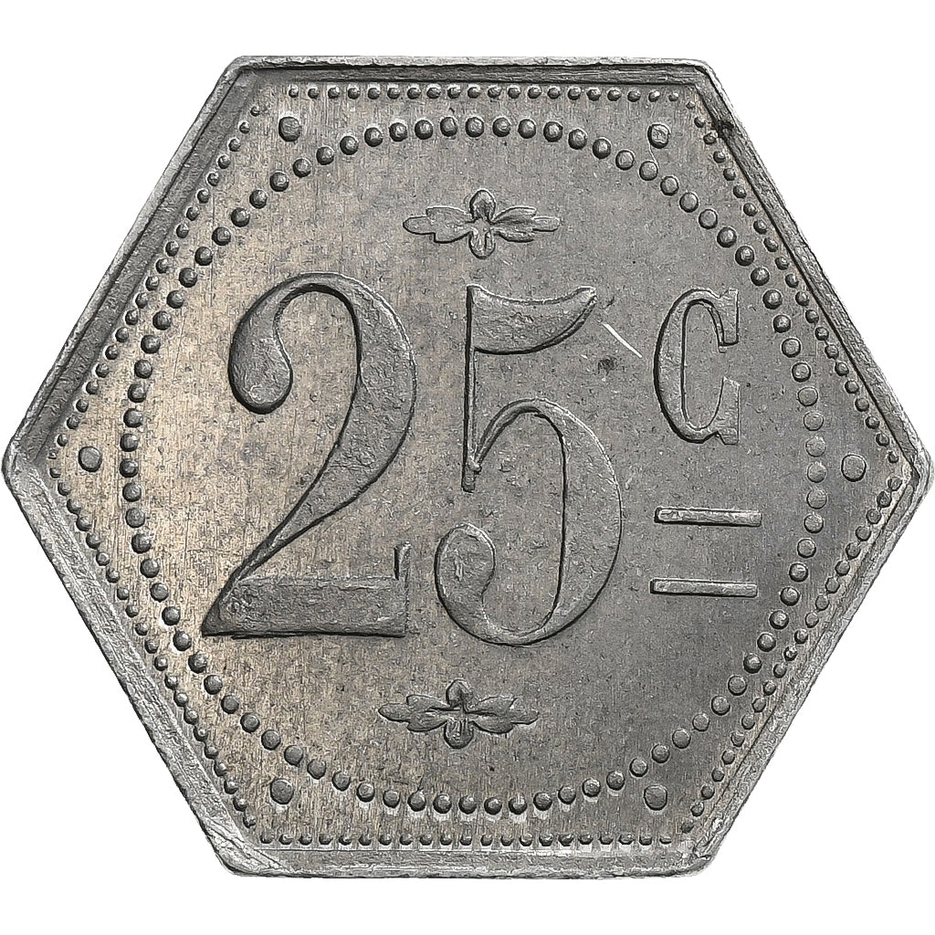 France, 171e Régiment d'Infanterie, 25 Centimes, AU(55-58), Aluminium