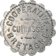 Francja, Coopérative Cuirassé Bretagne, 1 Franc, AU(50-53), Aluminium