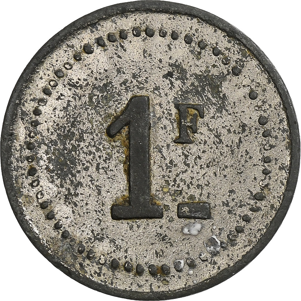 Tunisia, Société amicale Ettaoun, 1 Franc, EF(40-45), Aluminium