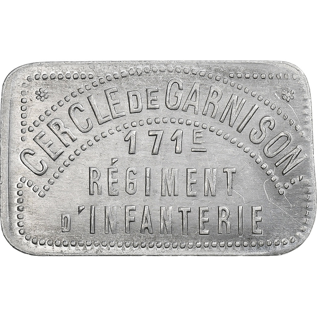France, 171e Régiment d'Infanterie, 50 Centimes, AU(55-58), Aluminium