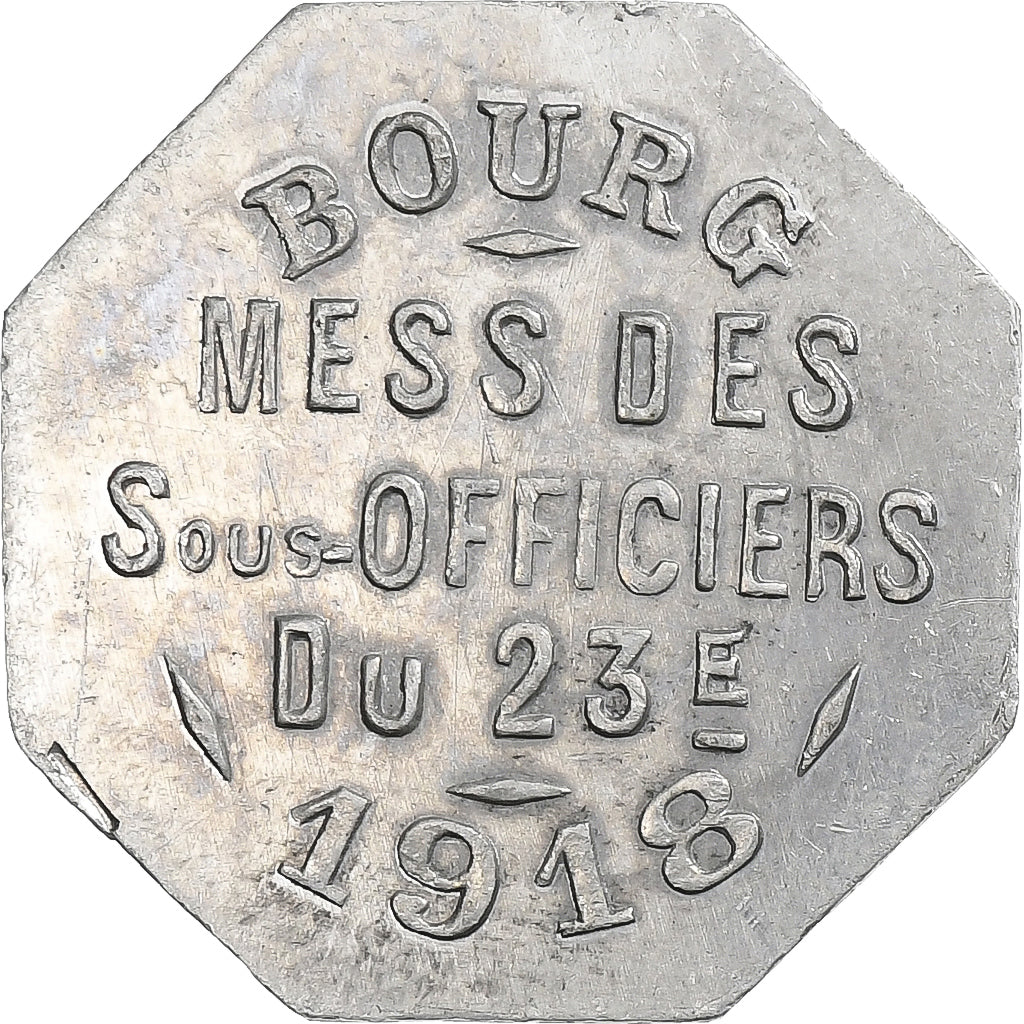 France, Bourg-en-Bresse, 50 Centimes, 1918, AU(55-58), Aluminium