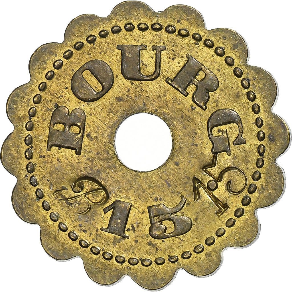 Francja, Bourg-en-Bresse, 15 Centimes, AU(50-53), Mosiądz