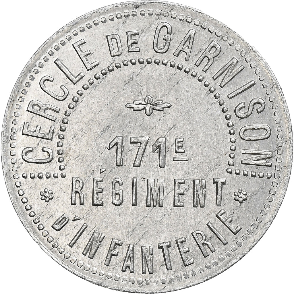 France, 171e Régiment d'Infanterie, 2 Francs, AU(55-58), Aluminium