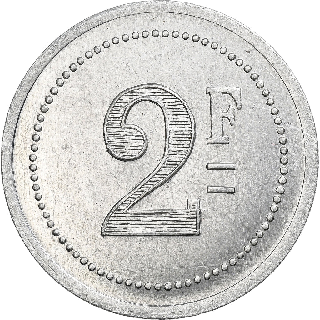France, 171e Régiment d'Infanterie, 2 Francs, AU(55-58), Aluminium
