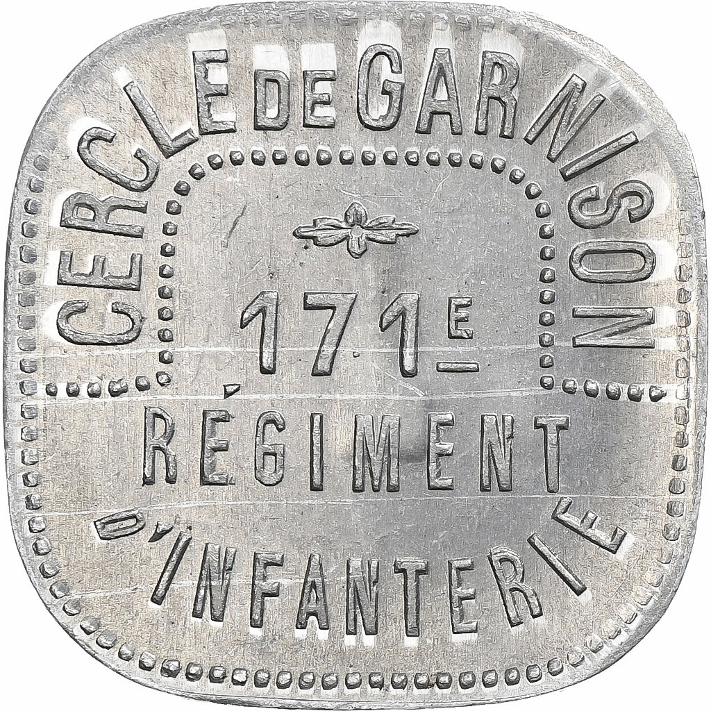 France, 171e Régiment d'Infanterie, 5 Francs, AU(55-58), Aluminium