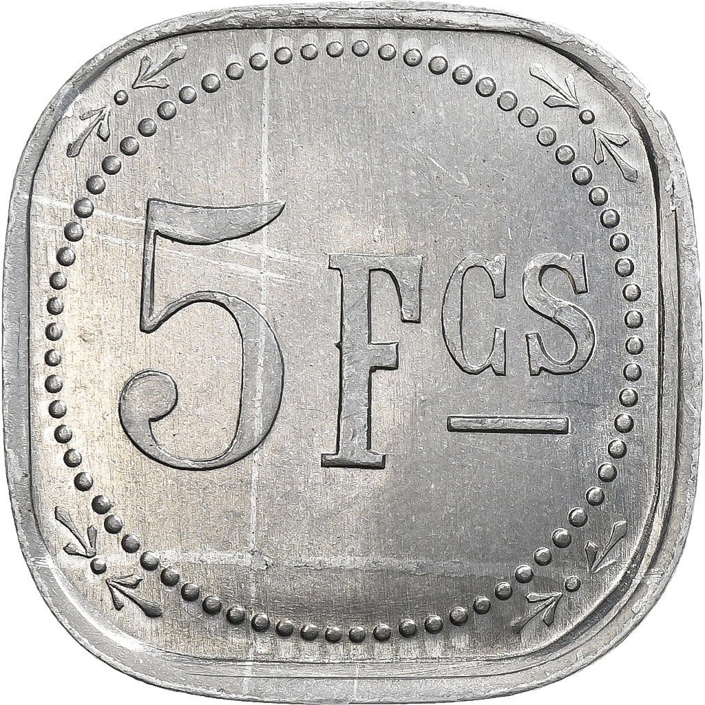 France, 171e Régiment d'Infanterie, 5 Francs, AU(55-58), Aluminium