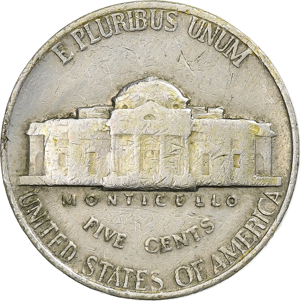 Estados Unidos, 5 Cents, Jefferson, 1940, Philadelphia, Cobre - níquel, BC+