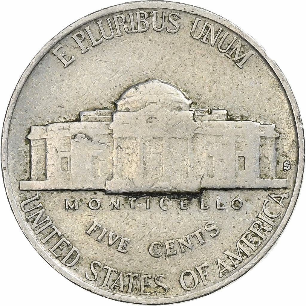 Verenigde Staten, 5 Cents, Jefferson, 1940, San Francisco, Cupro-nikkel, FR+