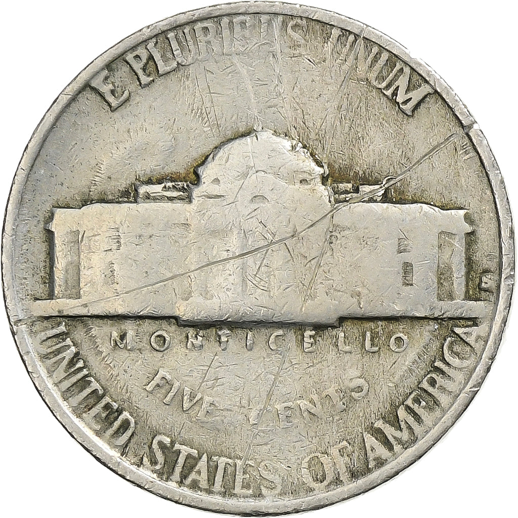 Estados Unidos, 5 Cents, Jefferson, 1941, San Francisco, Cobre - níquel, BC+