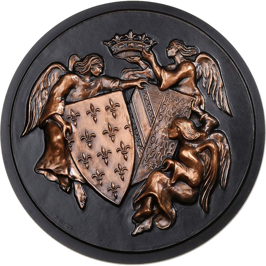 Francia, medaglia, Philippe le Bel, Jeanne de Navarre, 1997, MDP, Rame