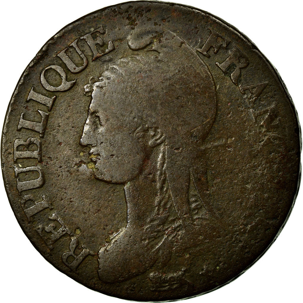 Coin, France, 5 Centimes, 1800, Paris, F(12-15), Bronze, Gadoury:126a
