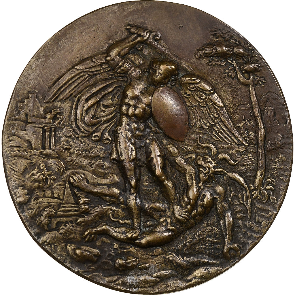 France, Médaille, Henri II, Duc d'Orléans, 1535, Bronze, SUP