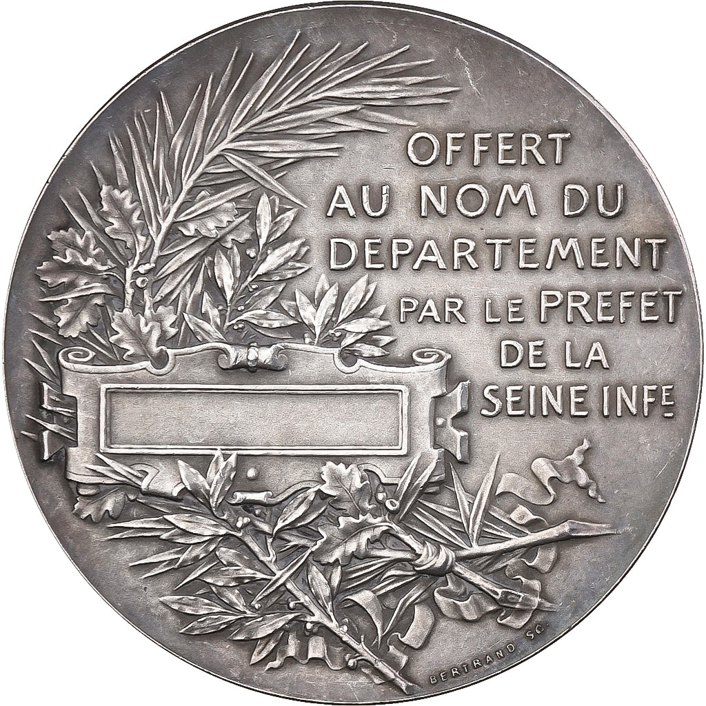 France, Médaille, Préfet de la Seine-Inférieure, Argent, SUP, O.Roty