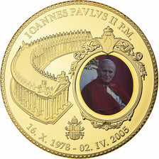 Vatican, Médaille, Pape Jean Paul II, 2011, Cuivre doré, FDC, BE, Colorée