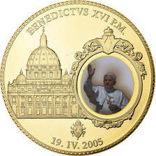 Vatican, Médaille, Benoît XVI, 2011, Cuivre doré, FDC, BE, Colorée
