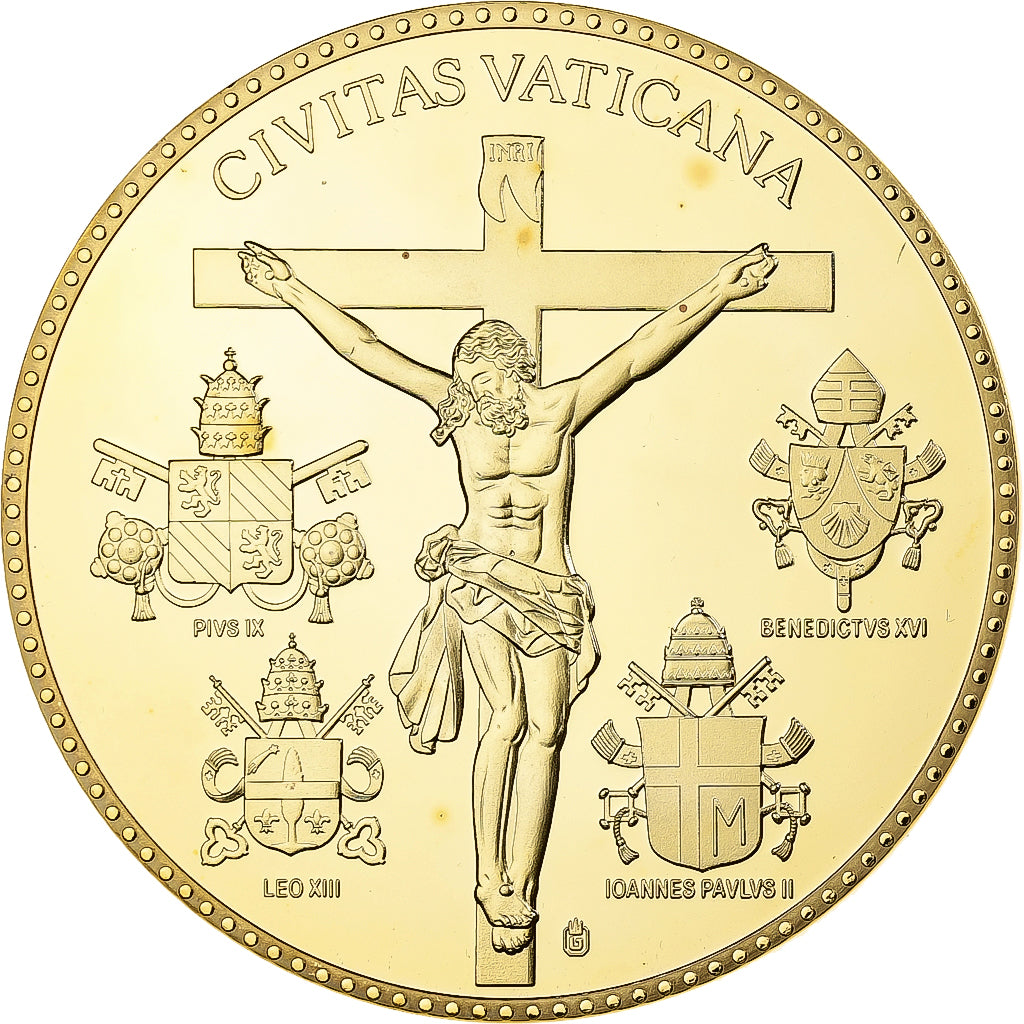 Vatican, Médaille, Benoît XVI, 2011, Cuivre doré, FDC, BE, Colorée