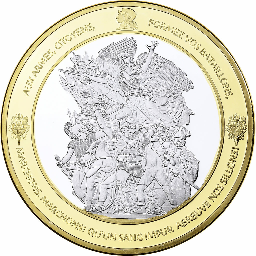 Francia, medaglia, Les Piliers de la république, Fraternité, 2010, Rame