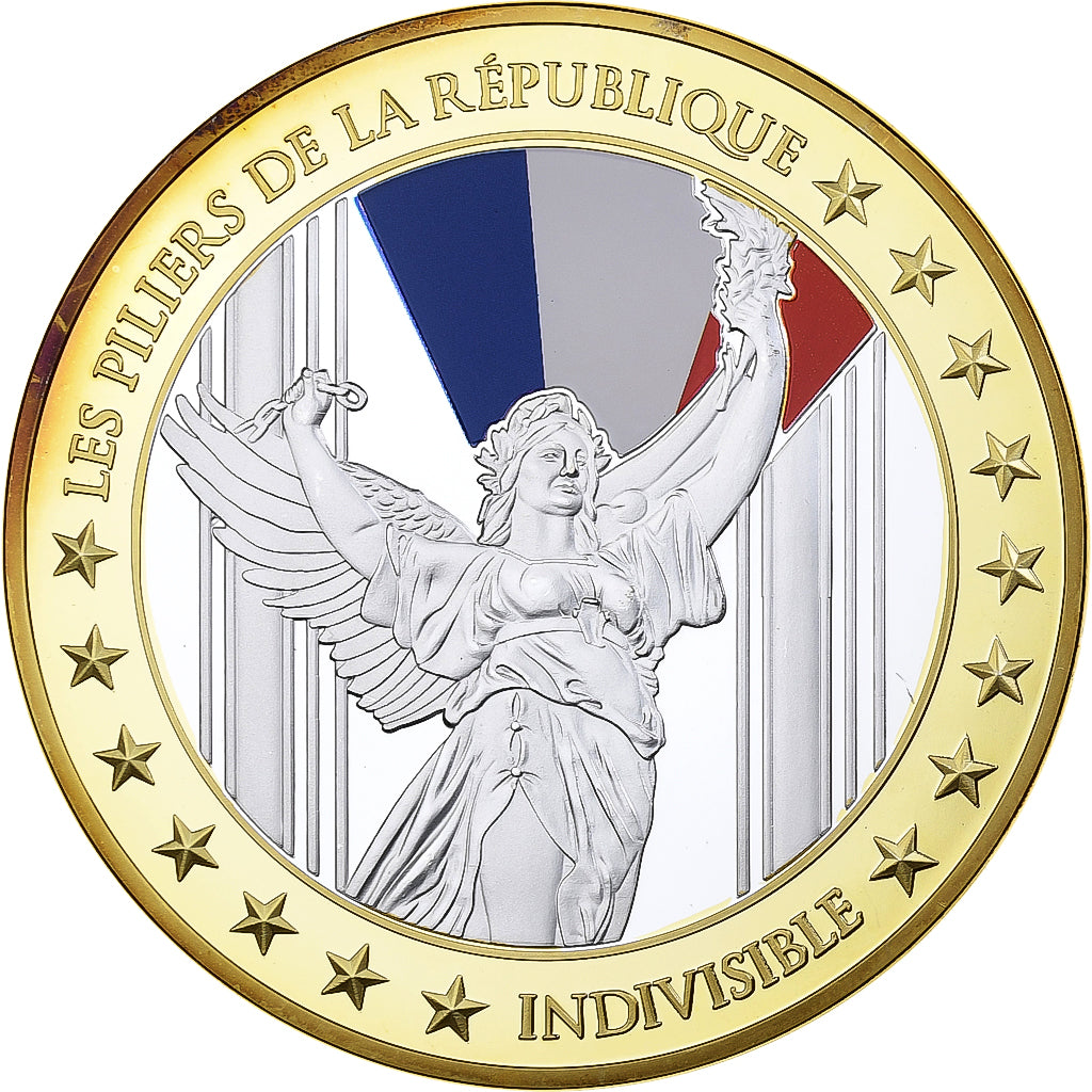 Francia, medaglia, Les piliers de la République, Indivisible, 2010, Rame