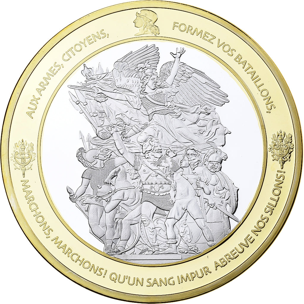 Francia, medaglia, Les piliers de la République, Indivisible, 2010, Rame