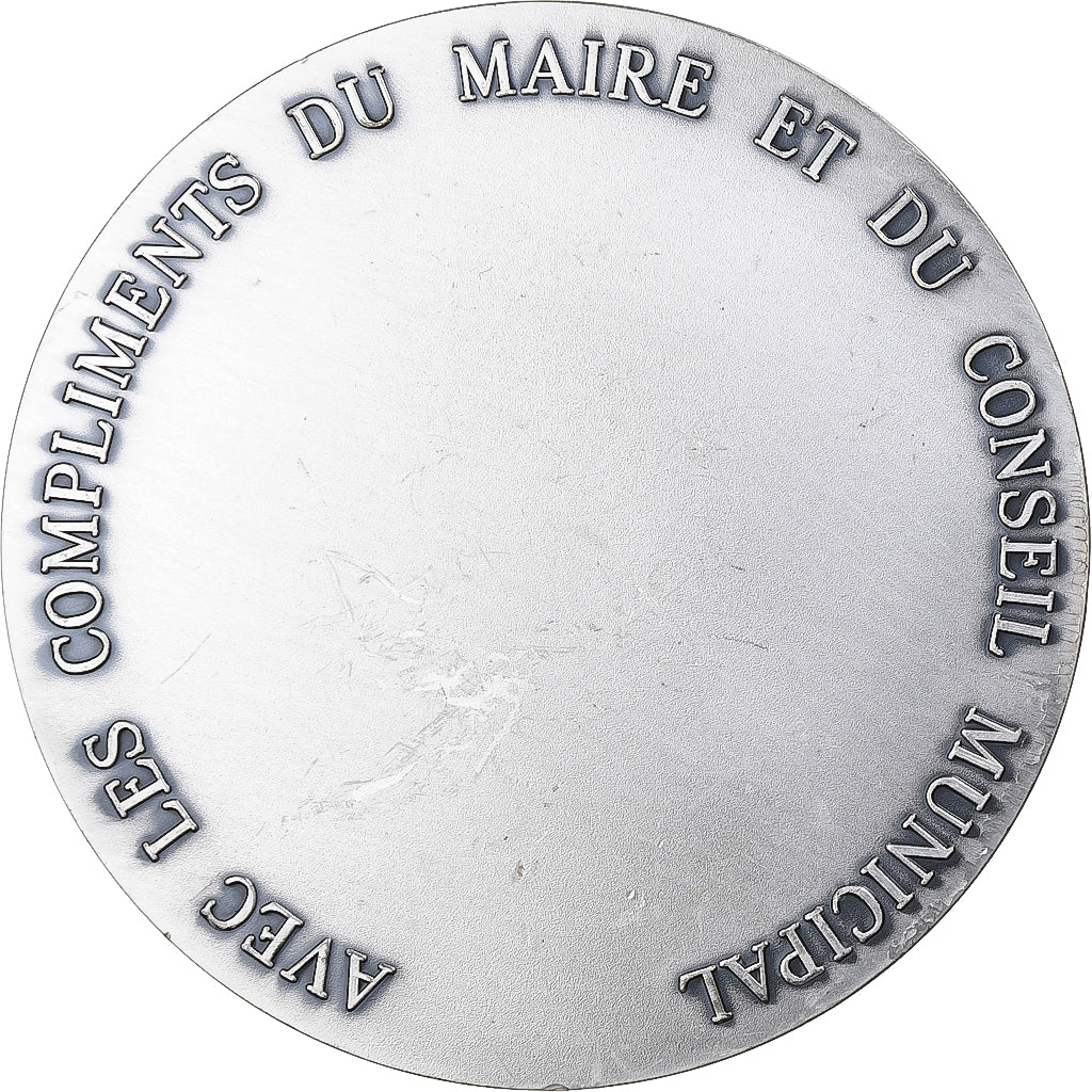 France, Médaille, Compliments, Fondettes, Bronze florentin argenté, SUP