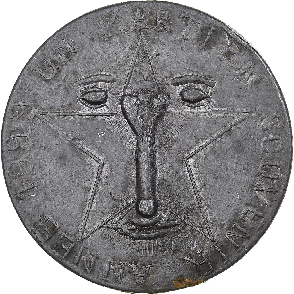 France, Jeton érotique, Planète Mars, 1929, Fer, TB, Satirique