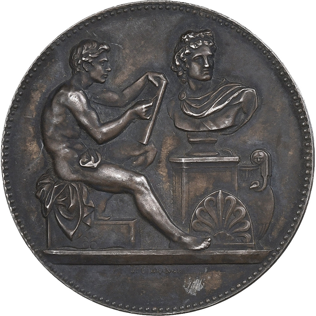 Frankreich, Medaille, Ville de Paris, Enseignement du Dessin, 1882, Silber