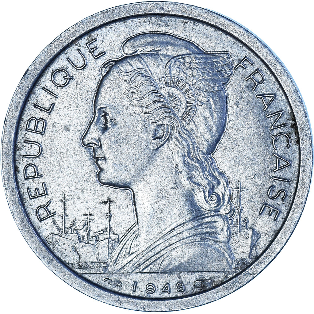 Reunião, 2 Francs, 1948