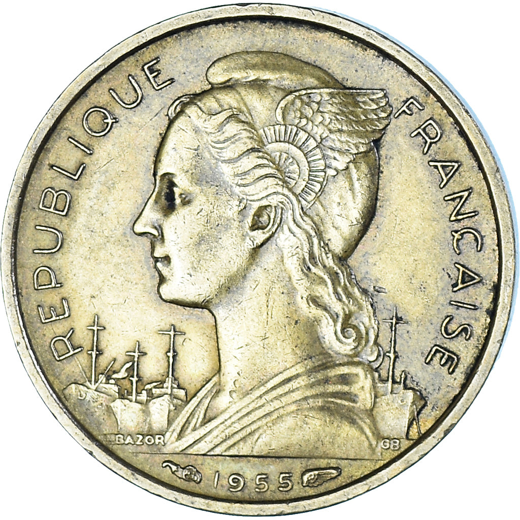 Reunion, 10 Francs, 1955