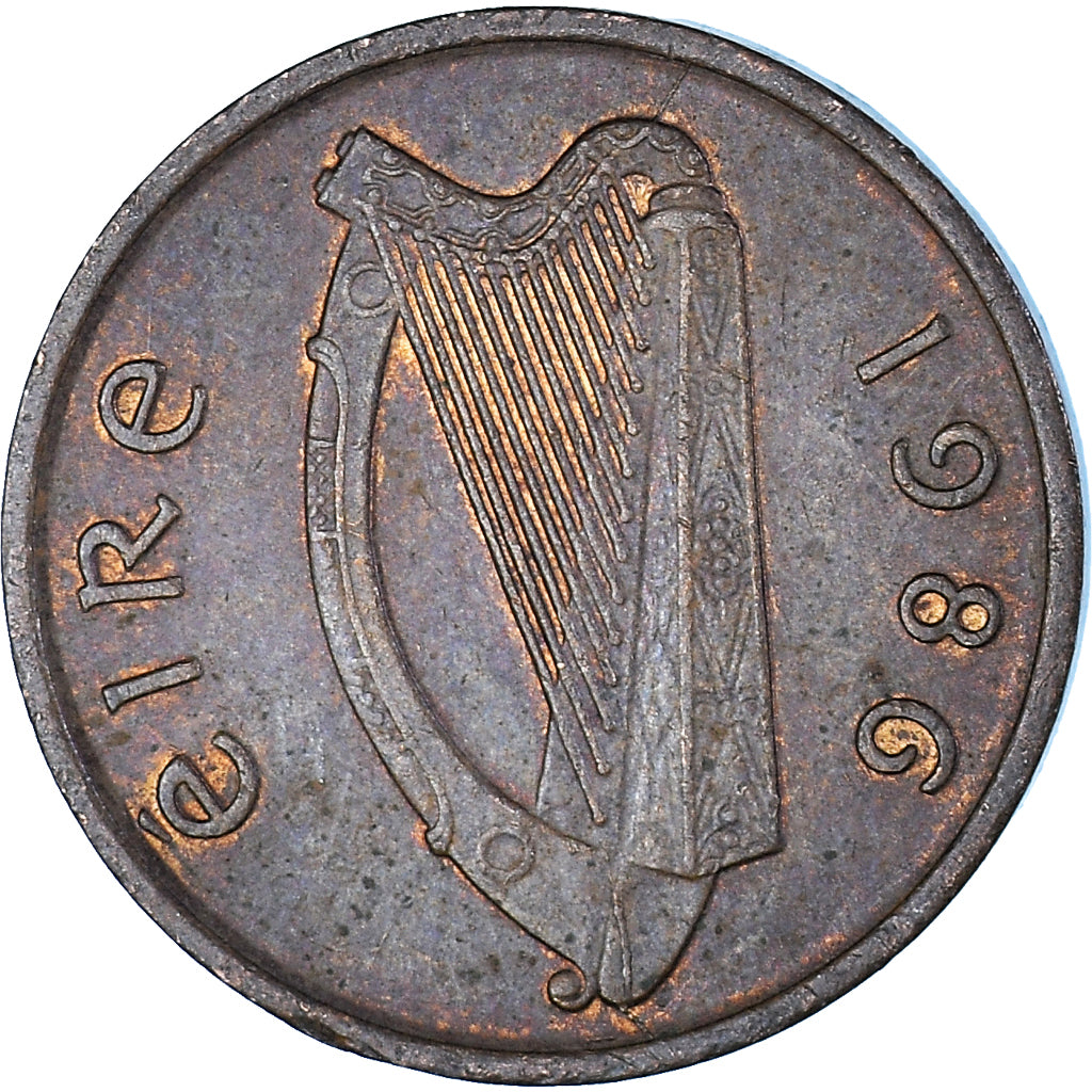 Münze, Ireland, Penny, 1986