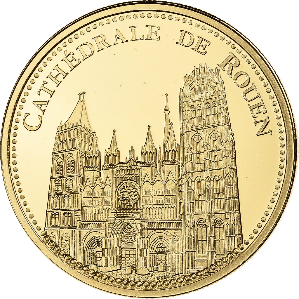 Francia, medalla, Cathédrale de Rouen, Utrecht, Cobre - níquel dorado, FDC