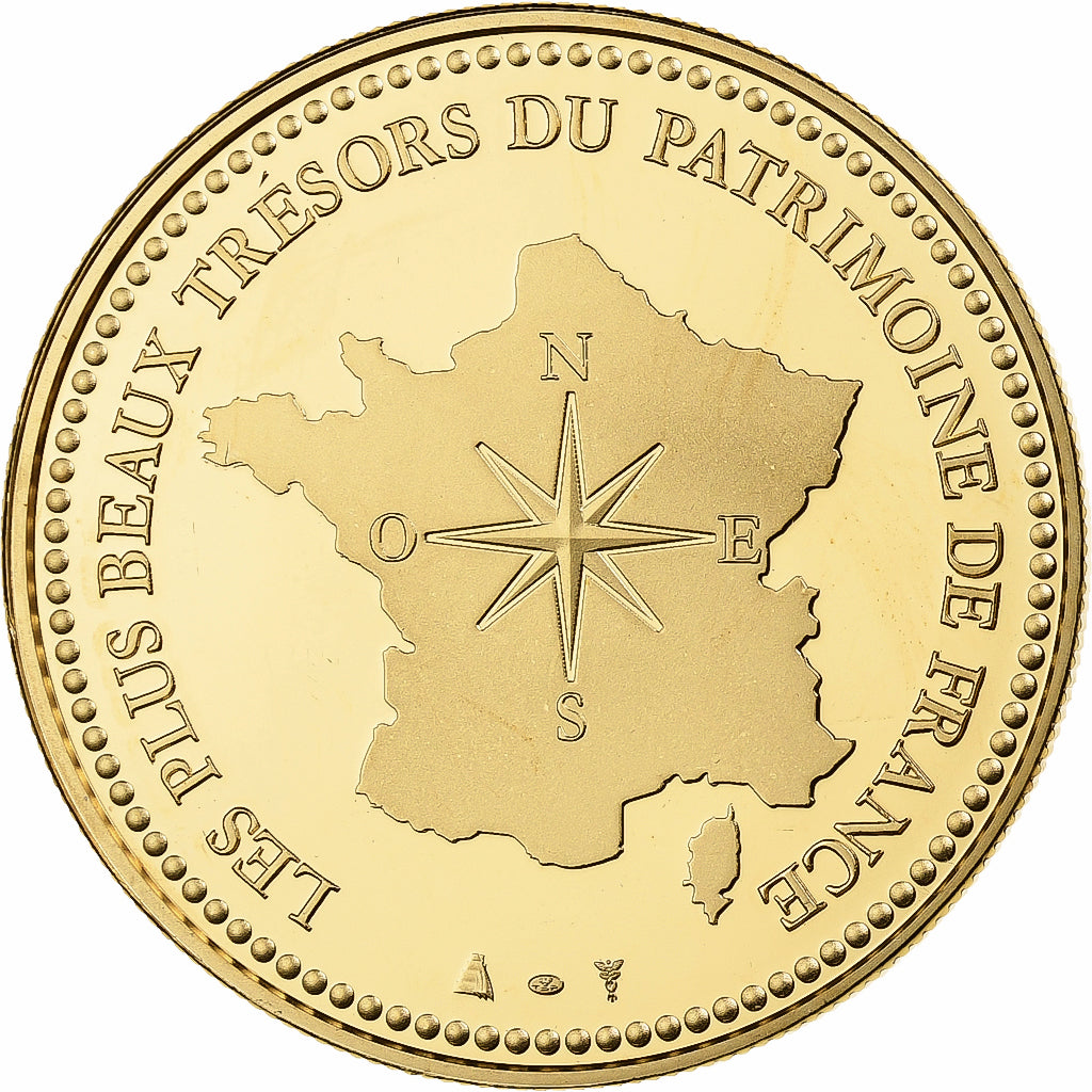 Francia, medalla, Cathédrale de Rouen, Utrecht, Cobre - níquel dorado, FDC