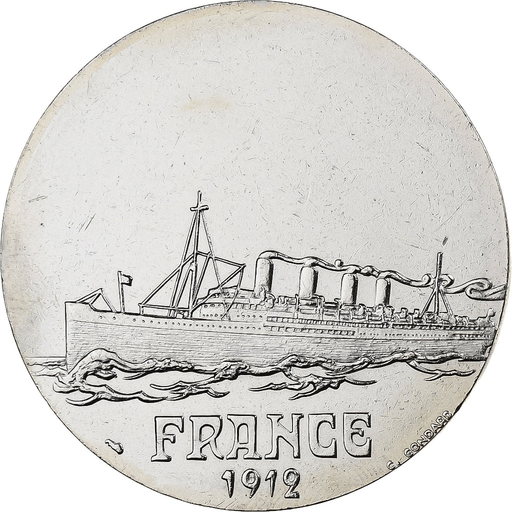 França, medalha, Les Grands Transatlantiques, France, MDP, Alpaca, C. Gondard