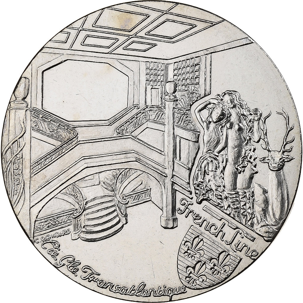 França, medalha, Les Grands Transatlantiques, Ile de France, MDP, Alpaca, C.