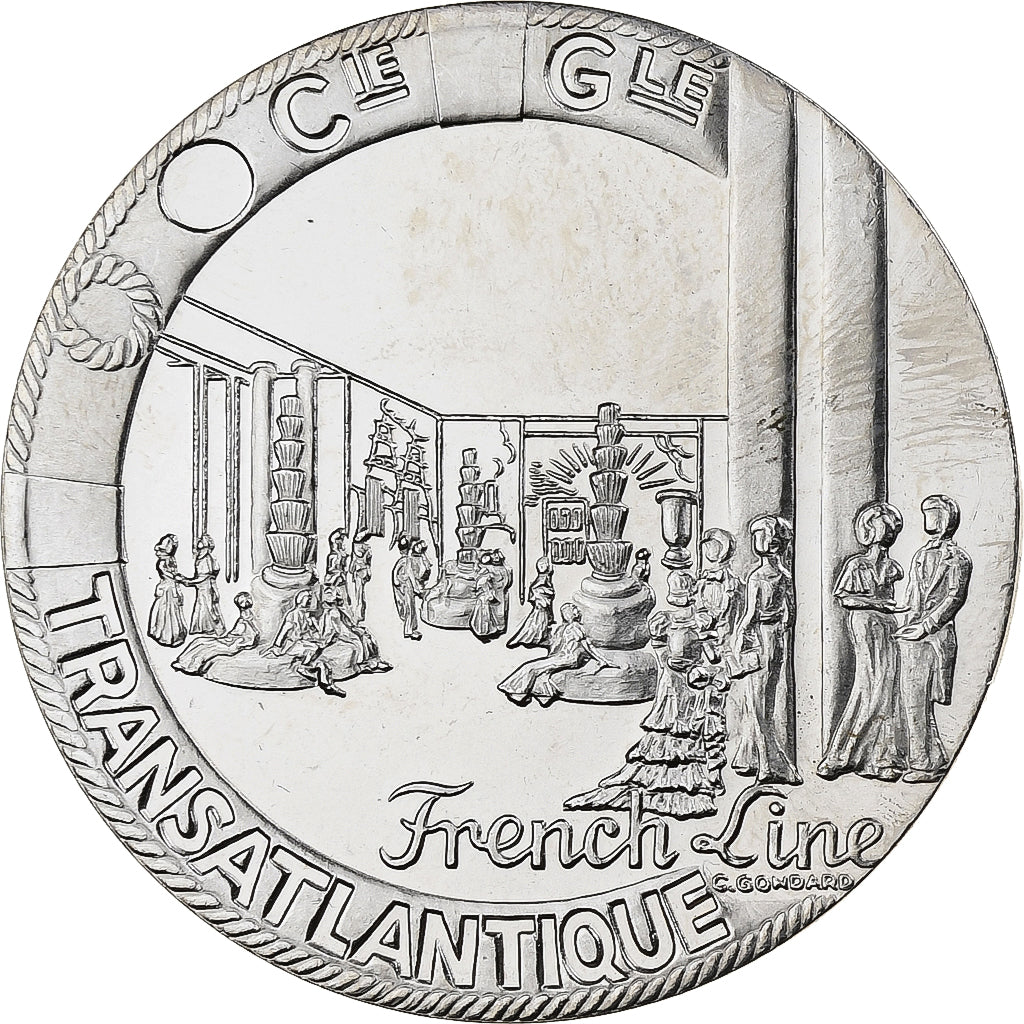 Francia, medalla, Compagnie Générale Transatlantique, Normandie, MDP