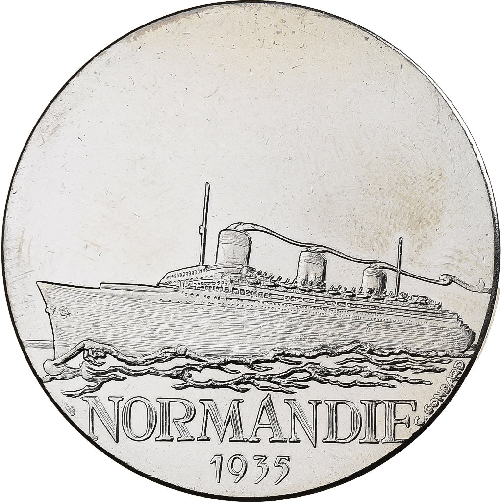 Francia, medalla, Compagnie Générale Transatlantique, Normandie, MDP