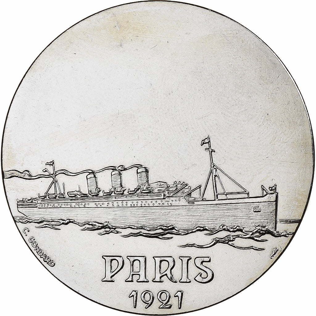 Francia, medalla, Compagnie Générale Transatlantique, Paris, MDP, Maillechort