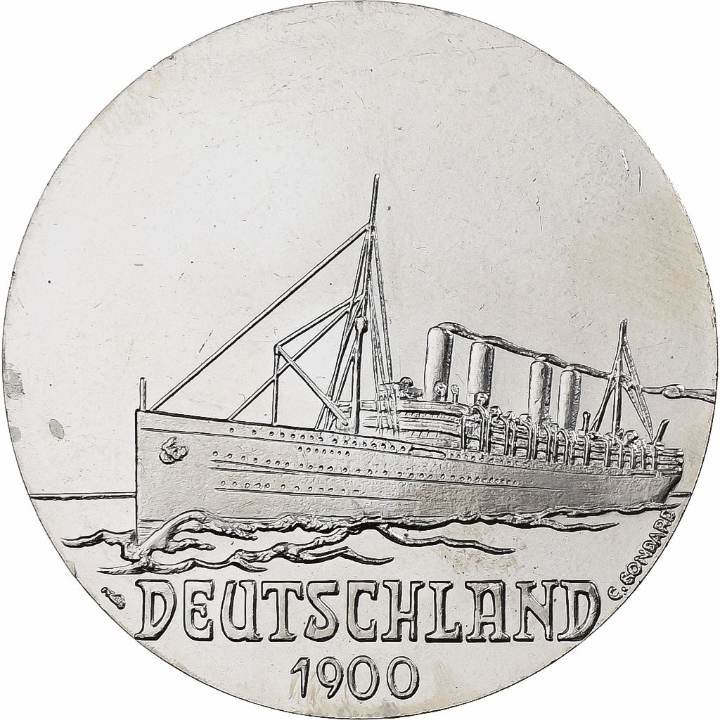 Francia, medalla, Les Grands Transatlantiques, Deutschland, MDP, Maillechort, C.
