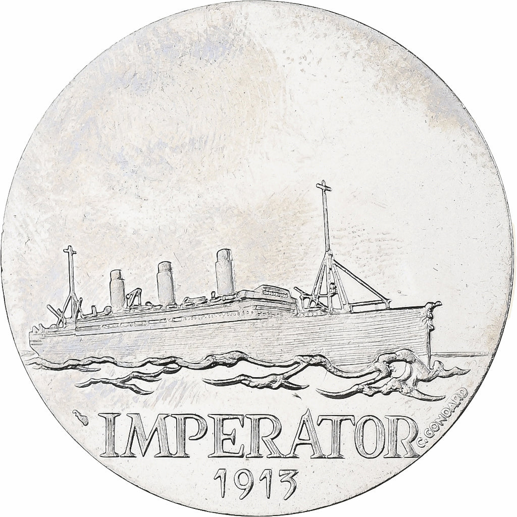 Francia, medaglia, Les Grands Transatlantiques, Imperator, MDP, Alpacca, C.