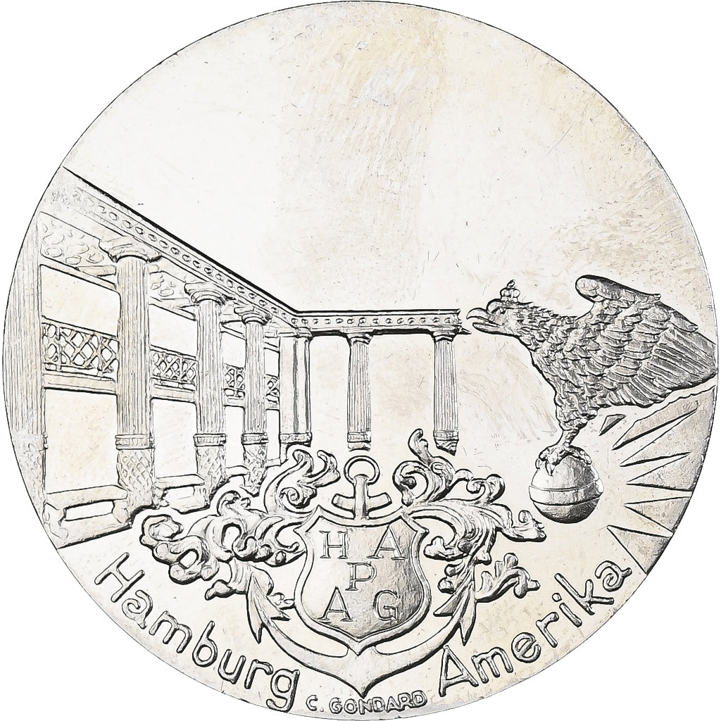 Francia, medaglia, Les Grands Transatlantiques, Imperator, MDP, Alpacca, C.