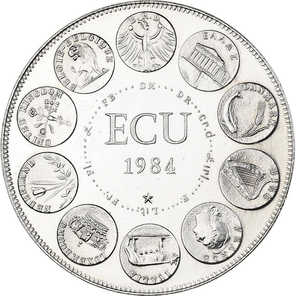 Francia, medaglia, Ecu Europa, Europe Assise, 1984, MDP, Rame-nichel, Rodier