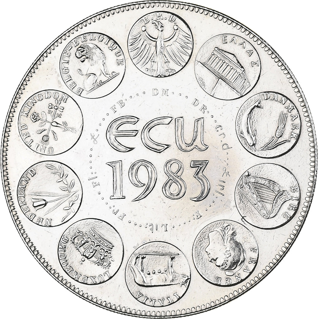 Francia, medaglia, Ecu Europa, Europe Assise, 1983, MDP, Rame-nichel, Rodier