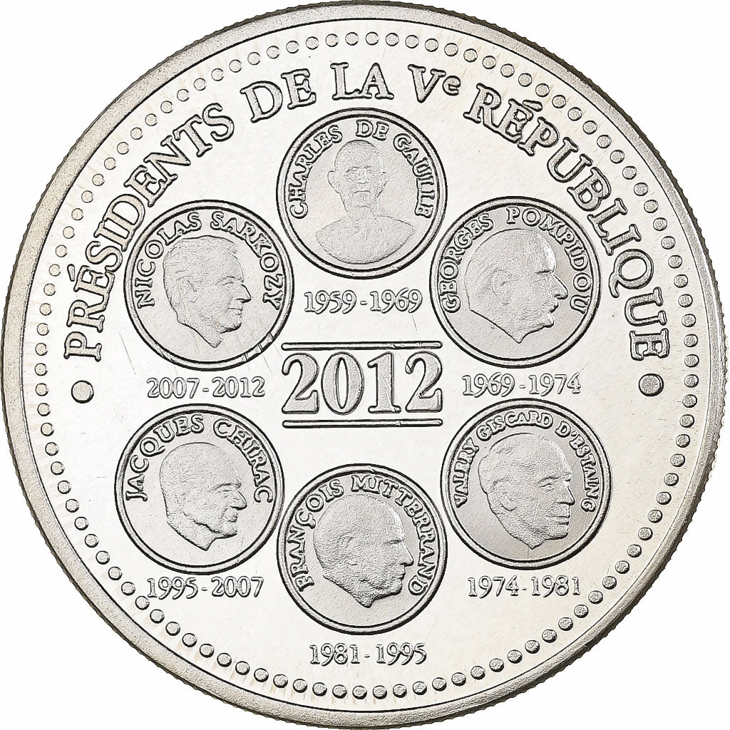 Francia, medaglia, Présidents de la Vème République, Elysée, 2012