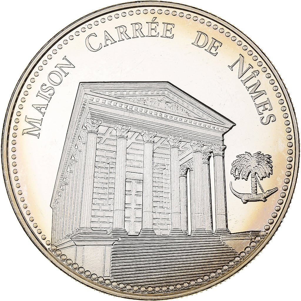 Francia, medaglia, La Maison Carrée de Nîmes, Utrecht, Rame-nichel, FDC