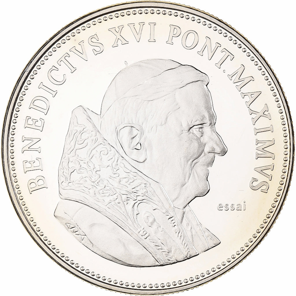 Frankreich, Medaille, Benoit XVI, 2010, Utrecht, Kupfer-Nickel, Pattern, STGL