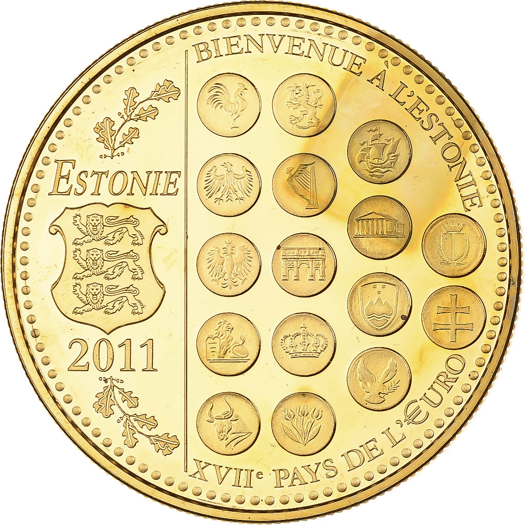 Frankreich, Medaille, L'Europe des XXVII, Bienvenue à l'Estonie, 2011, Utrecht