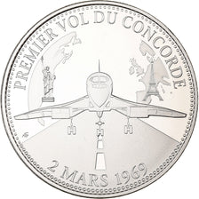 France, Médaille, Premier Vol du Concorde, Utrecht, Cupro-nickel, FDC