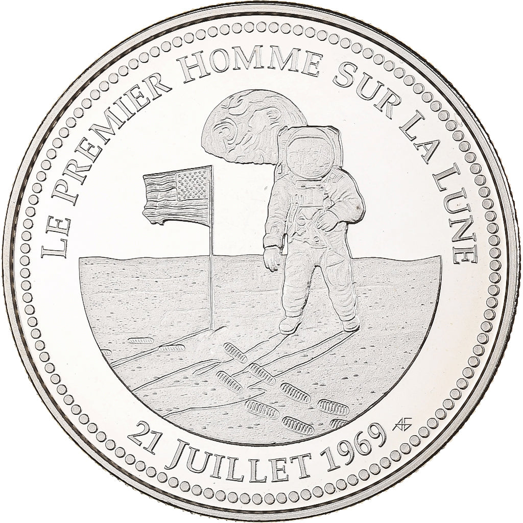 Francja, medal, Apollo 11, Le Premier Homme sur la Lune, Utrecht, Miedź-Nikiel