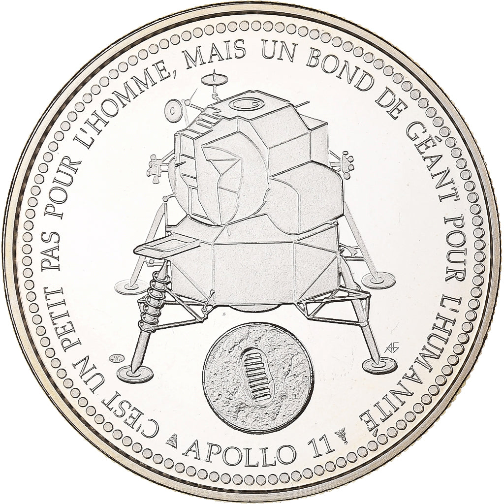 Francja, medal, Apollo 11, Le Premier Homme sur la Lune, Utrecht, Miedź-Nikiel