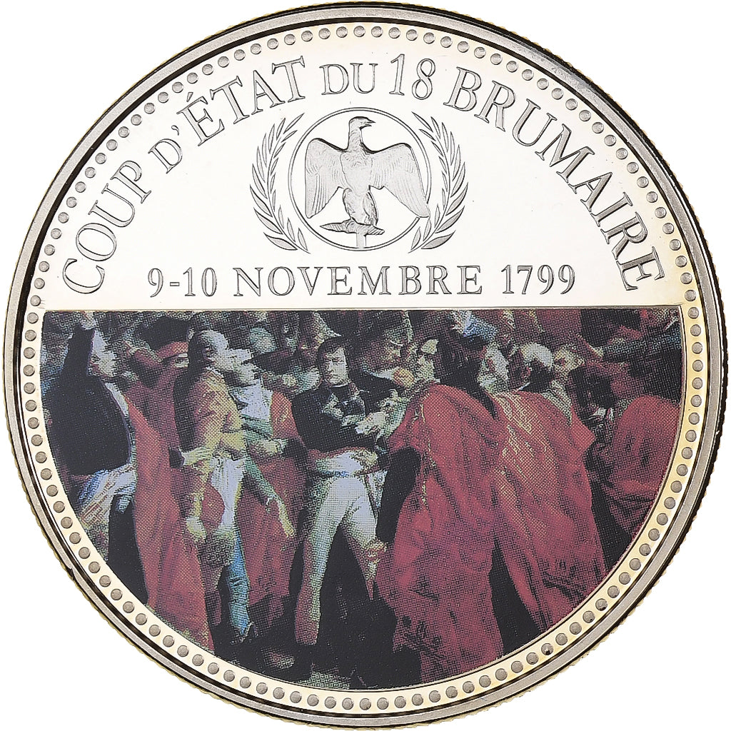 Francia, medalla, Napoleon I, Coup d'état du 18 Brumaire, Utrecht, Cobre -