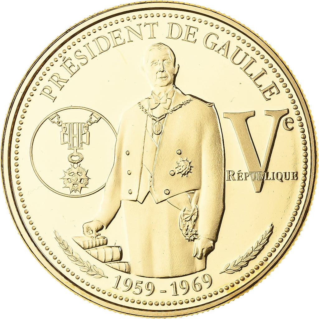France, Médaille, Vème République, Charles De Gaulle, Utrecht, Cupronickel